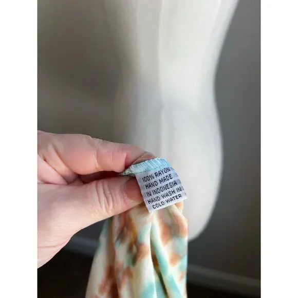 Khush Cold Shoulder Wrap Maxi Dress Boho Resort Vacation Floral L - Picture 7 of 10